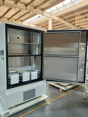 Congelatore medico ULT automatico del sistema di cascata per l'attrezzatura di laboratorio vaccino dell'ospedale di stoccaggio