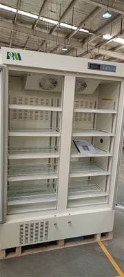 2-8 doppio frigorifero di vetro del frigorifero del laboratorio della farmacia della porta di grado per l'attrezzatura dell'ospedale