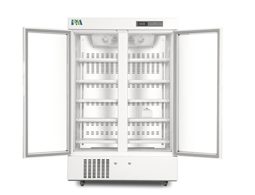 2-8 frigorifero medico del gelo 1006L di gradi della farmacia verticale automatica di capacità con la doppia porta di vetro