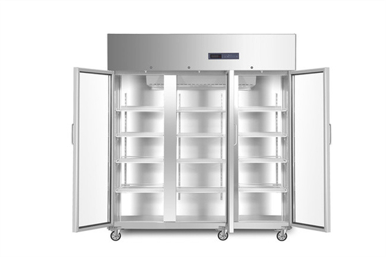 Tre frigorifero medico delle porte 1500L della farmacia di vetro di capacità per il negozio medico