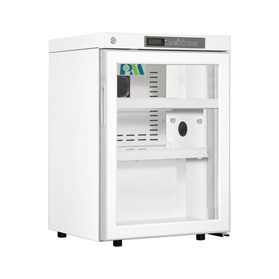 piccolo frigorifero dell'ospedale del laboratorio medico 60L con la porta di vetro per stoccaggio vaccino della droga