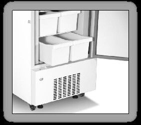 368L spruzzati placcano il congelatore di frigorifero dritto profondo combinato ospedale d'acciaio del laboratorio