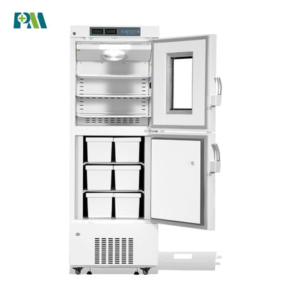 368 litri di alta qualità del montante di doppio della porta congelatore di frigorifero combinato biomedico di schiumatura profondo