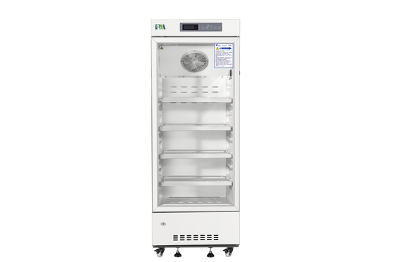 Il colore ha spruzzato porta di vetro farmaceutica biomedica del frigorifero 226L di grado d'acciaio 2-8 la singola con l'allarme