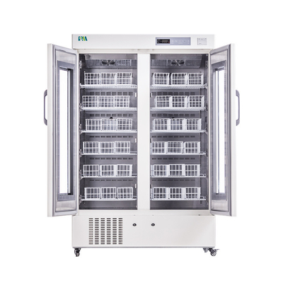 4 gradi 658 litri capacità della doppia porta del frigorifero medico della banca del sangue di grande