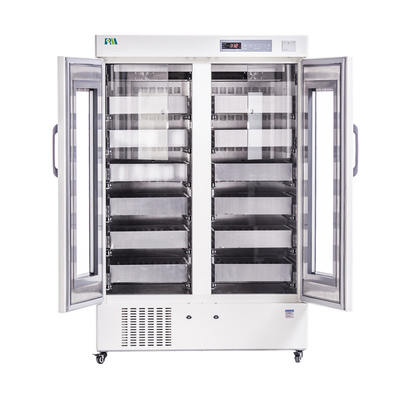4 gradi 658 litri capacità della doppia porta del frigorifero medico della banca del sangue di grande