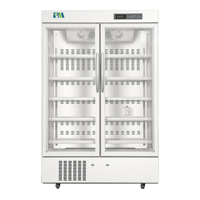 2-8 frigorifero vaccino del grado medico dei congelatori di stoccaggio della doppia farmacia di vetro della porta di gradi
