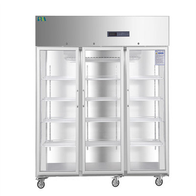 Porte di vetro del frigorifero 3 medici della farmacia di grande capacità 1500L di acciaio inossidabile
