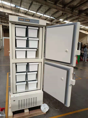 Meno 25 gradi due delle camere 12 dei cassetti del laboratorio di polvere indipendente del congelatore ricoperta fuori del congelatore