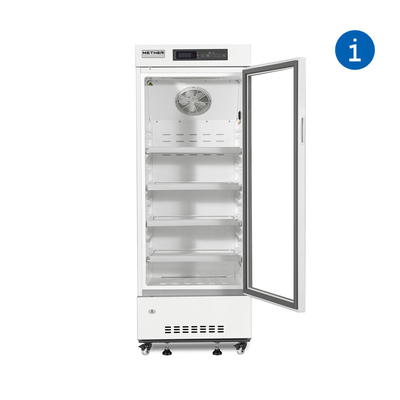 2-8 lo spruzzo di grado ha ricoperto il frigorifero verticale d'acciaio della farmacia del grado medico 236 litri