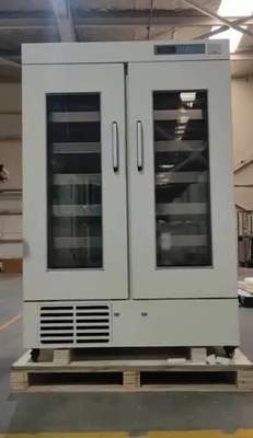 Biomedical Blood Bank Freezer 658L di grande capacità con doppia porta di vetro a schiuma