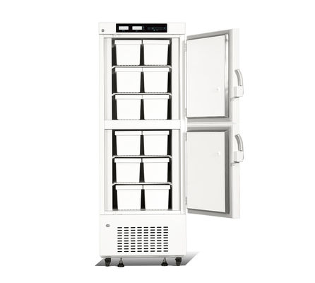 frigorifero biomedico del congelatore di bassa temperatura del doppio montante della camera dei cassetti 358L 12 per il Governo di stoccaggio vaccino