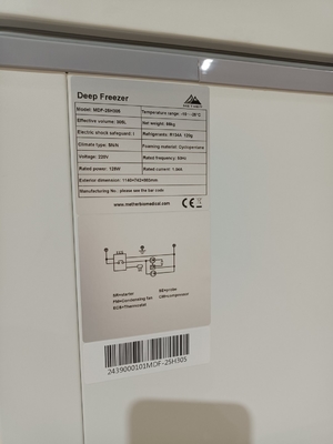 MDF-40H305 -40°C Biomedical Chest Deep Freezer 305L Cryogenic Storage Freezer di grado medico