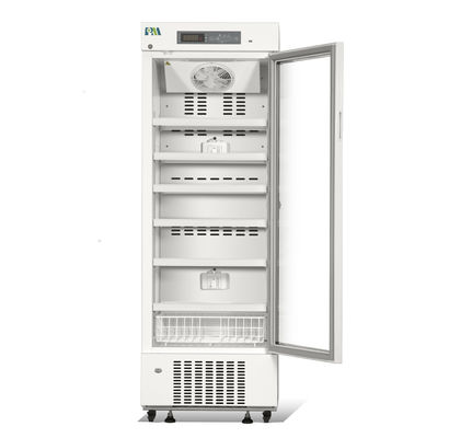 frigorifero farmaceutico biomedico del grado della singola porta di vetro 315L con il raffreddamento a aria reale della forza