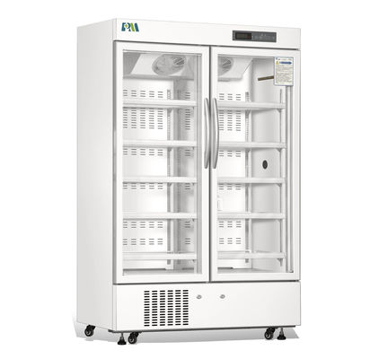 2-8 frigorifero biomedico della farmacia di grande capacità di grado 656L con la doppia porta di vetro per l'attrezzatura dell'ospedale