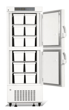 frigorifero biomedico del congelatore di bassa temperatura del doppio montante della camera dei cassetti 358L 12 per il Governo di stoccaggio vaccino