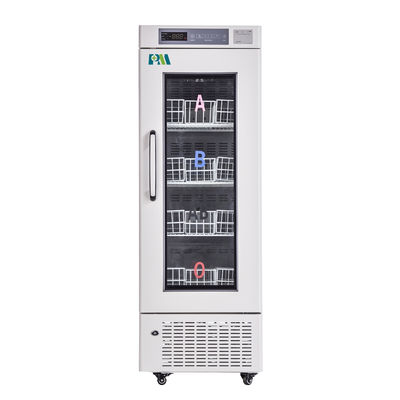 Frigorifero biomedico portatile di vetro dei frigoriferi della banca del sangue di grado 208L della porta 4 del gelo automatico