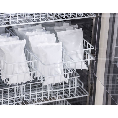 frigoriferi medici dritti della banca del sangue di 208L PROMED con il gelo automatico di riscaldamento della porta del vetro spugnoso